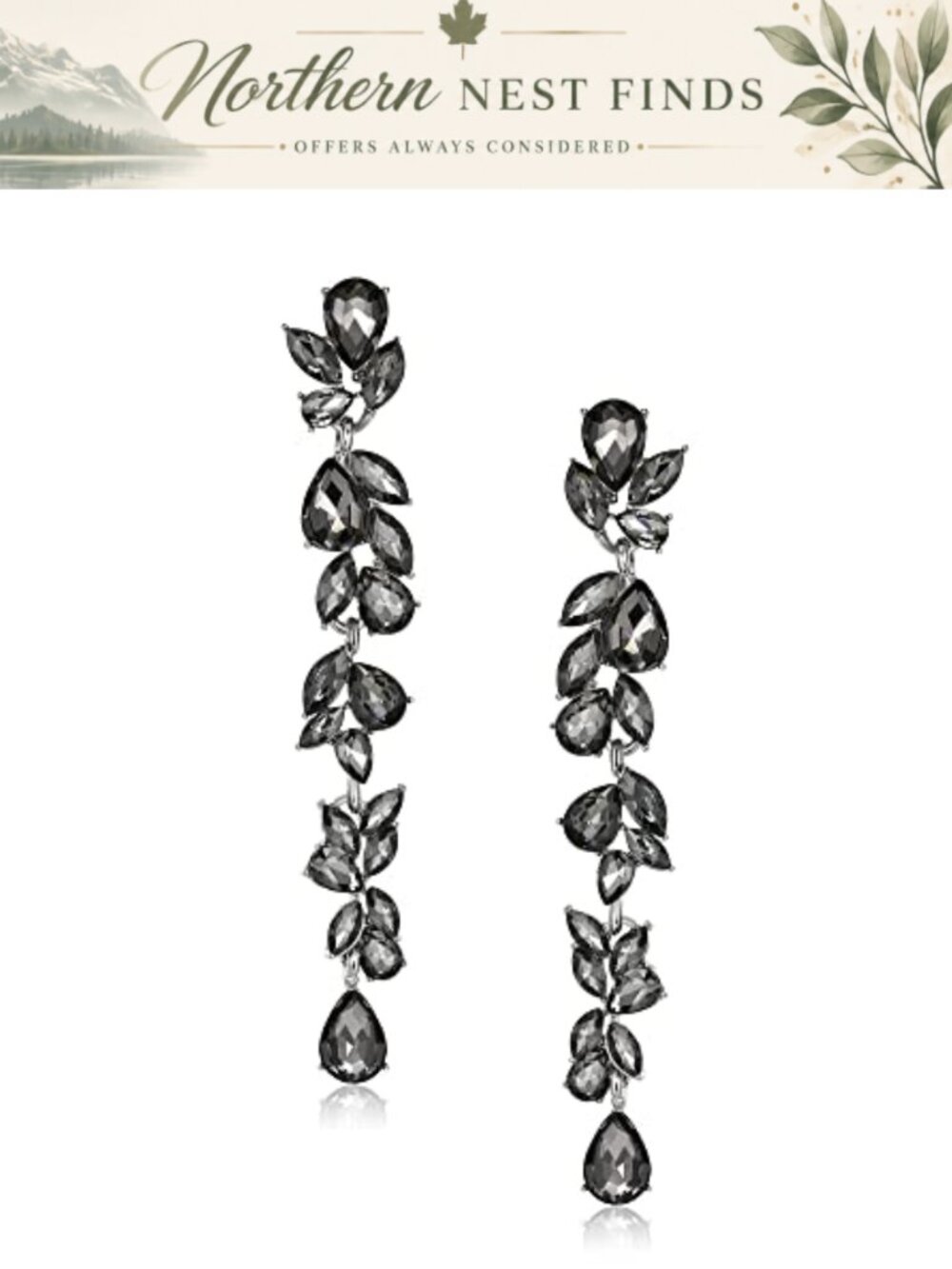 Crystal Rhinestone Chandelier Dangle Earrings for Women Wedding Prom